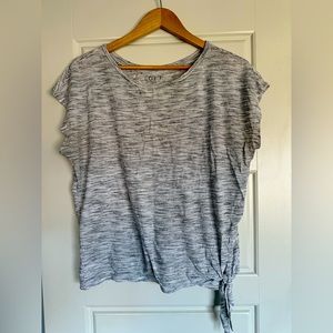 LOFT tie short sleeve shirt